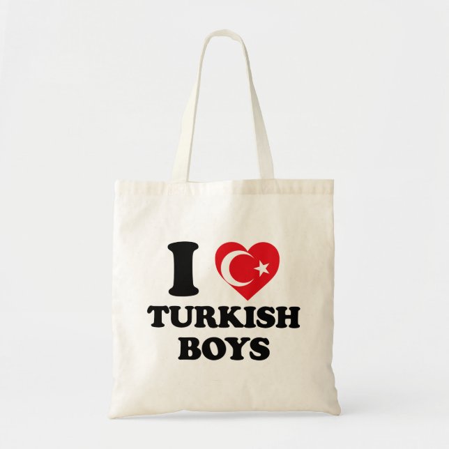 I love Turkish Boys Tote Bag (Front)