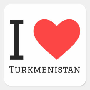 I love Turkmenistan  Square Sticker