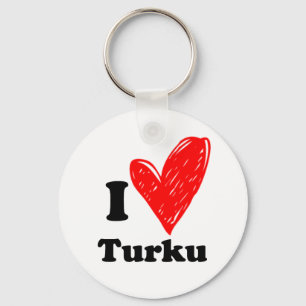 I Love Turku Key Ring