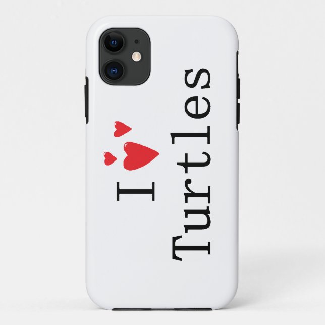 I Love Turtles Case-Mate iPhone Case (Back)