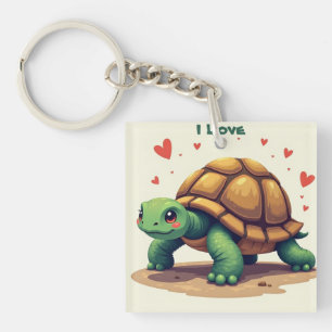 I love turtles key ring