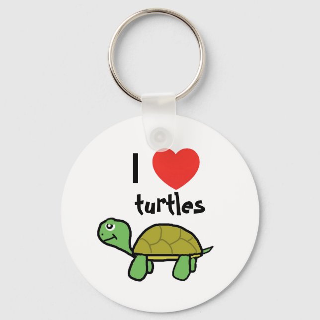 I love turtles key ring (Front)
