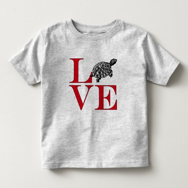 I Love Turtles - Light Coloured Tee (Front)