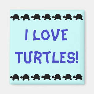 I Love Turtles Magnet