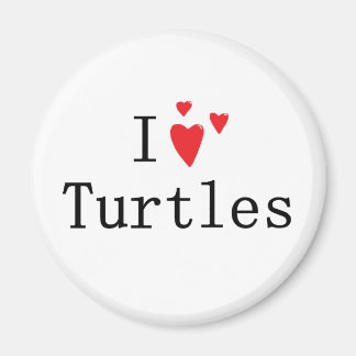 I Love Turtles Magnet