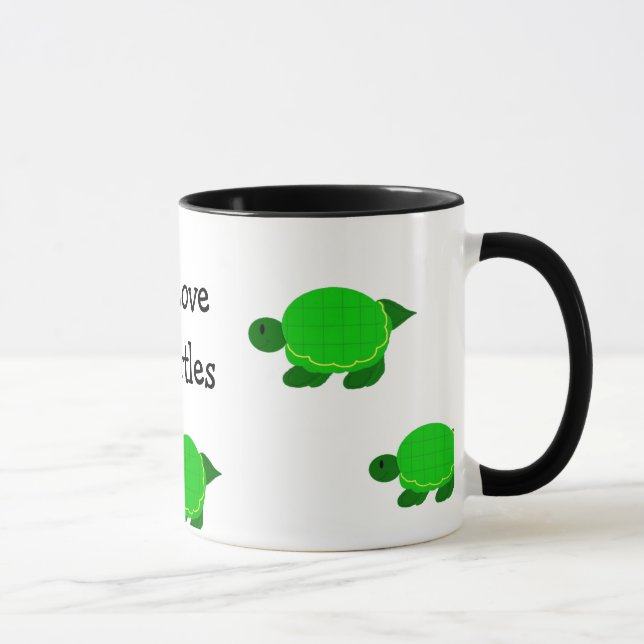 I Love Turtles Mug (Right)
