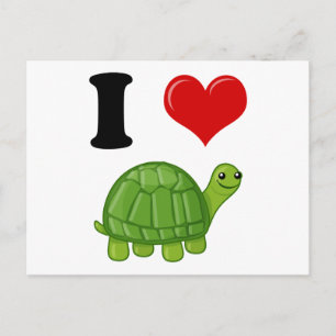 I Love Turtles Postcard