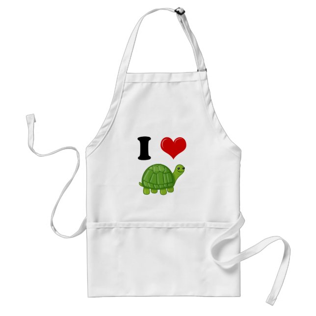 I Love Turtles Standard Apron (Front)