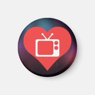 I Love Tv Antennae Modern Magnet