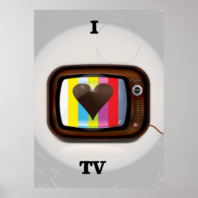 I love Tv cartoon poster (Front)