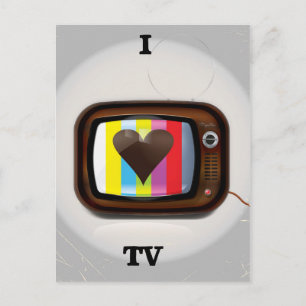 I love Tv cartoon poster Postcard