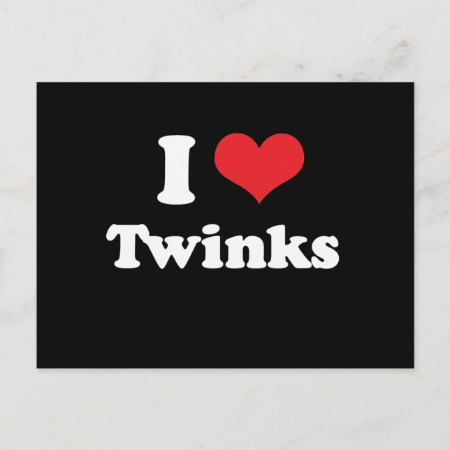 I LOVE TWINKS - .png Postcard (Front)