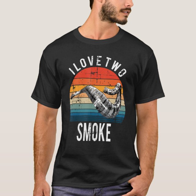 I Love Two Smoke Two Stroke for Motocross or Racin T-Shirt (Front)
