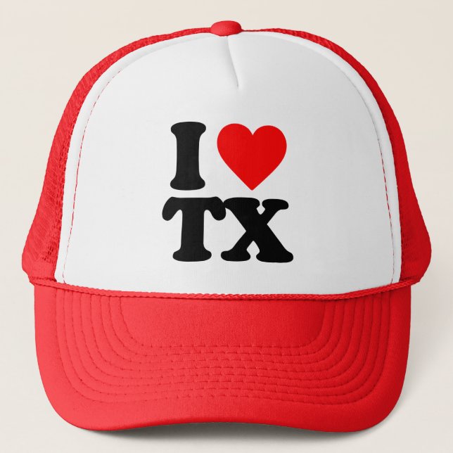 I LOVE TX TRUCKER HAT (Front)