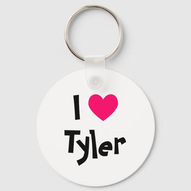 I Love Tyler Key Ring (Front)