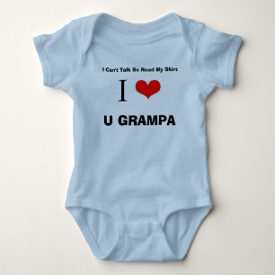I Love U Grampa Baby Bodysuit