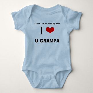 I Love U Grampa Baby Bodysuit