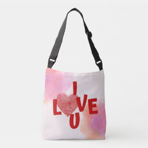 I LOVE U heart Crossbody Bag