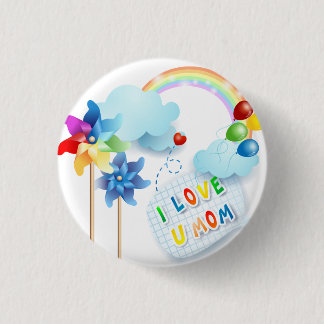 I love U mum 3 Cm Round Badge