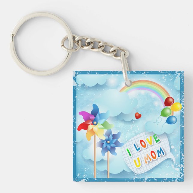 I love U mum Key Ring (Front)