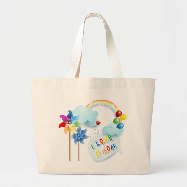 I love U mum Large Tote Bag (Front)