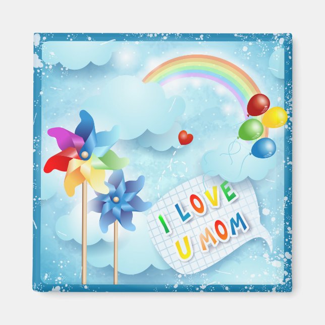 I love U mum Magnet (Front)