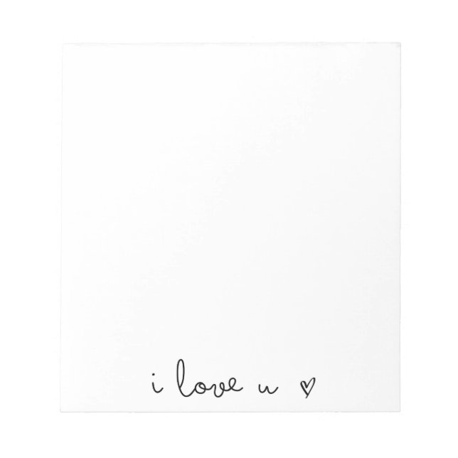 i love u notepad (Front)