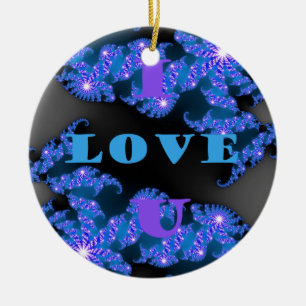 I Love U.png Ceramic Tree Decoration