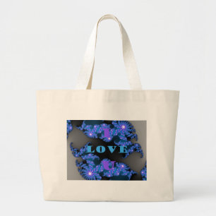 I Love U.png Large Tote Bag