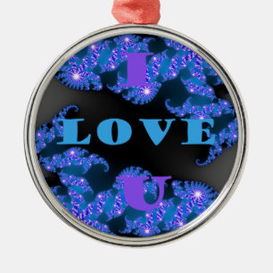 I Love U.png Metal Tree Decoration