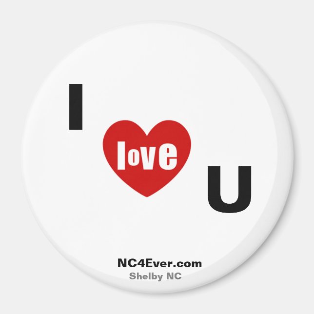 I love U refrigerator magnet (Front)