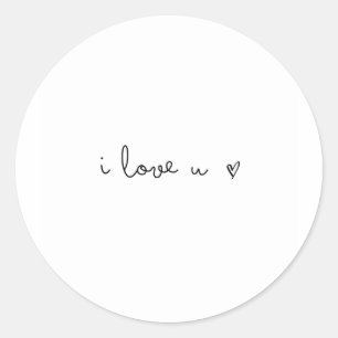 i love u small sticker