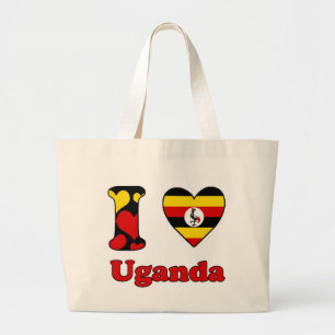 I love Uganda Large Tote Bag
