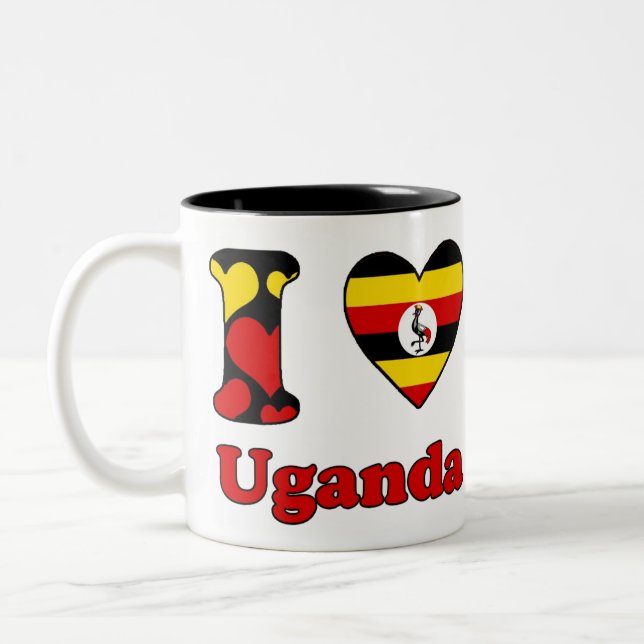 I love Uganda Two-Tone Coffee Mug (Left)