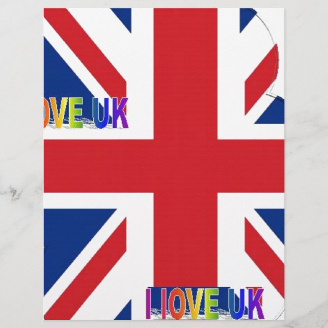 I Love UK Art Print (Front)