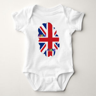 I Love UK Art Print Baby Bodysuit