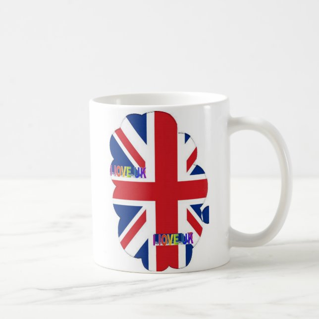I Love UK Art Print Coffee Mug (Right)