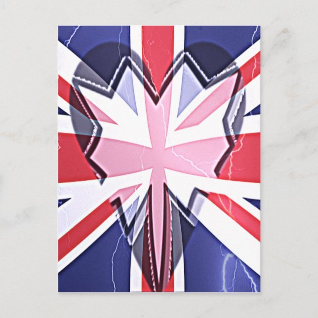 "I Love UK" Art Print Postcard (Front)
