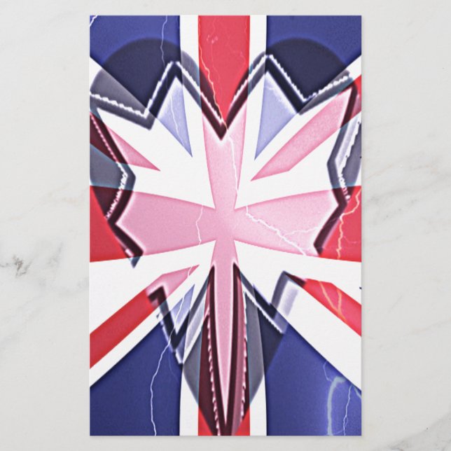 "I Love UK" Art Print Stationery (Front)