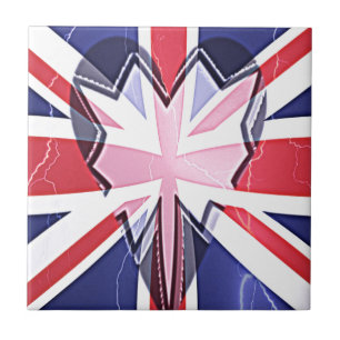 "I Love UK" Art Print Tile