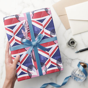 "I Love UK" Art Print Wrapping Paper