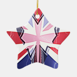 I Love UK Ceramic Tree Decoration