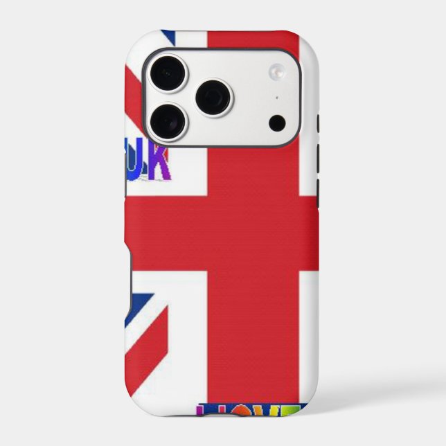 I Love UK | Fluffy Cloud & Union Jack Art Print   (Back)