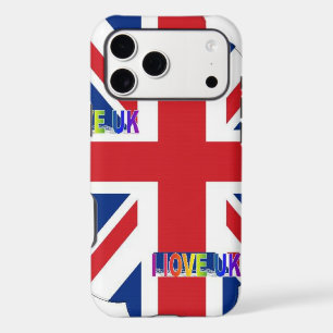 I Love UK Fluffy Cloud & Union Jack Art Print