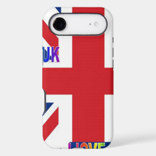 I Love UK Fluffy Cloud & Union Jack Art Print