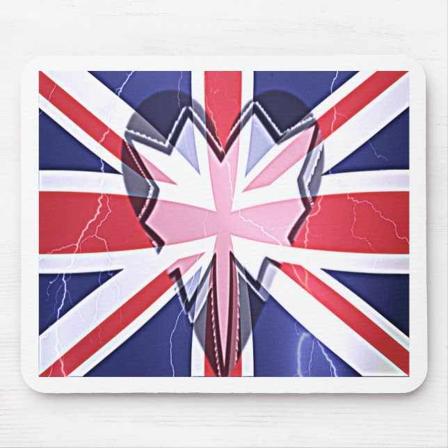 I Love UK Mouse Pad (Front)
