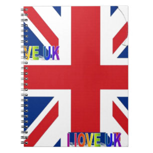 I LOVE UK SPIRAL NOTEBOOK