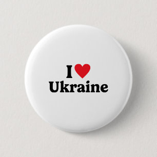 I Love Ukraine 1 6 Cm Round Badge