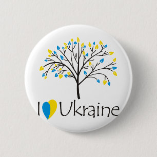 I love Ukraine 6 Cm Round Badge
