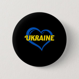 I Love Ukraine I Heart Ukraine Ukrainian Flag 6 Cm Round Badge